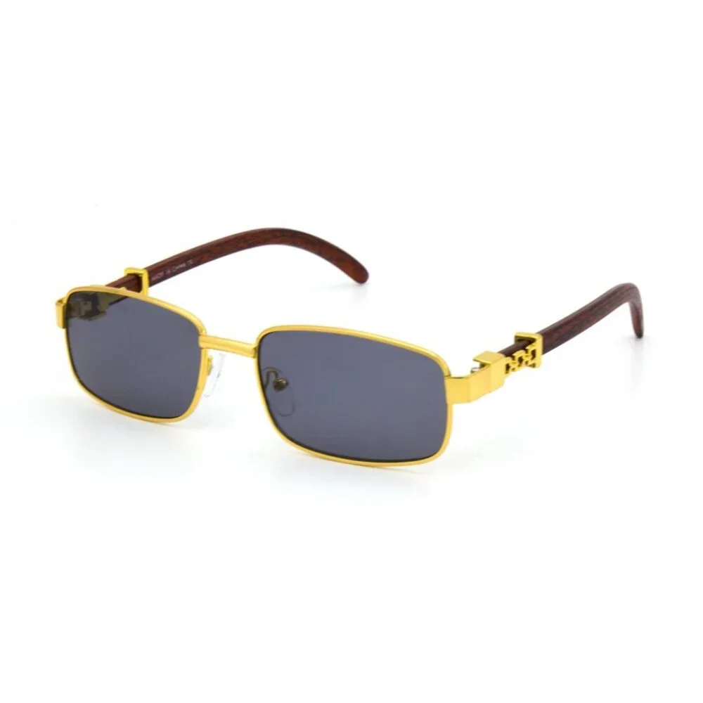 Black Lens Men Sunglasses Square Gold Frame Hip Hop Style Street Wear Quevo New‎